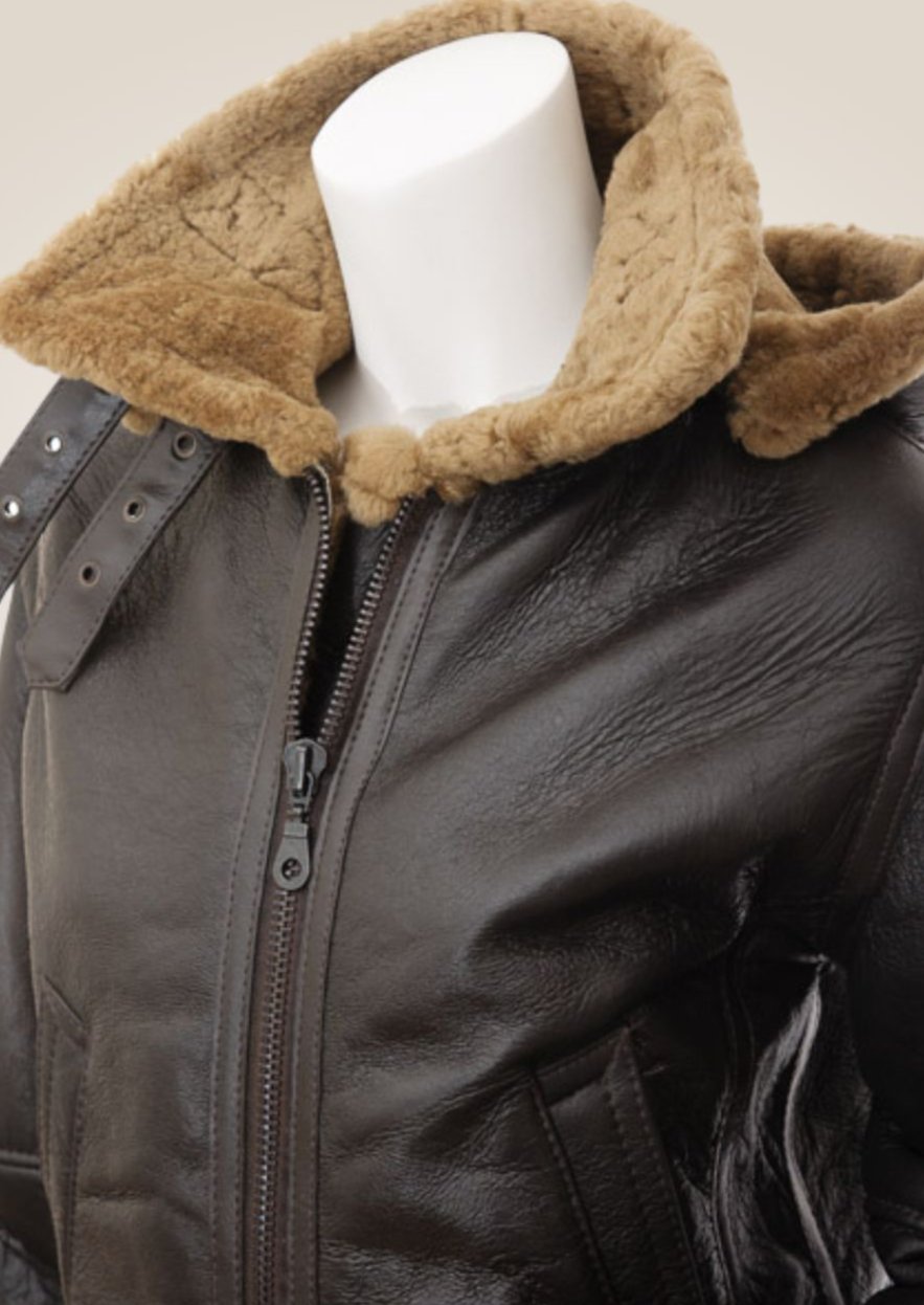 Soft Ginger Sheepskin Jacket for Women