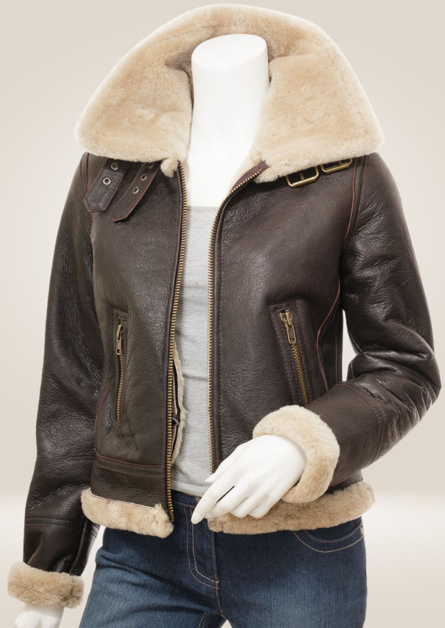 Classic Women's Sheepskin Flying Jacket