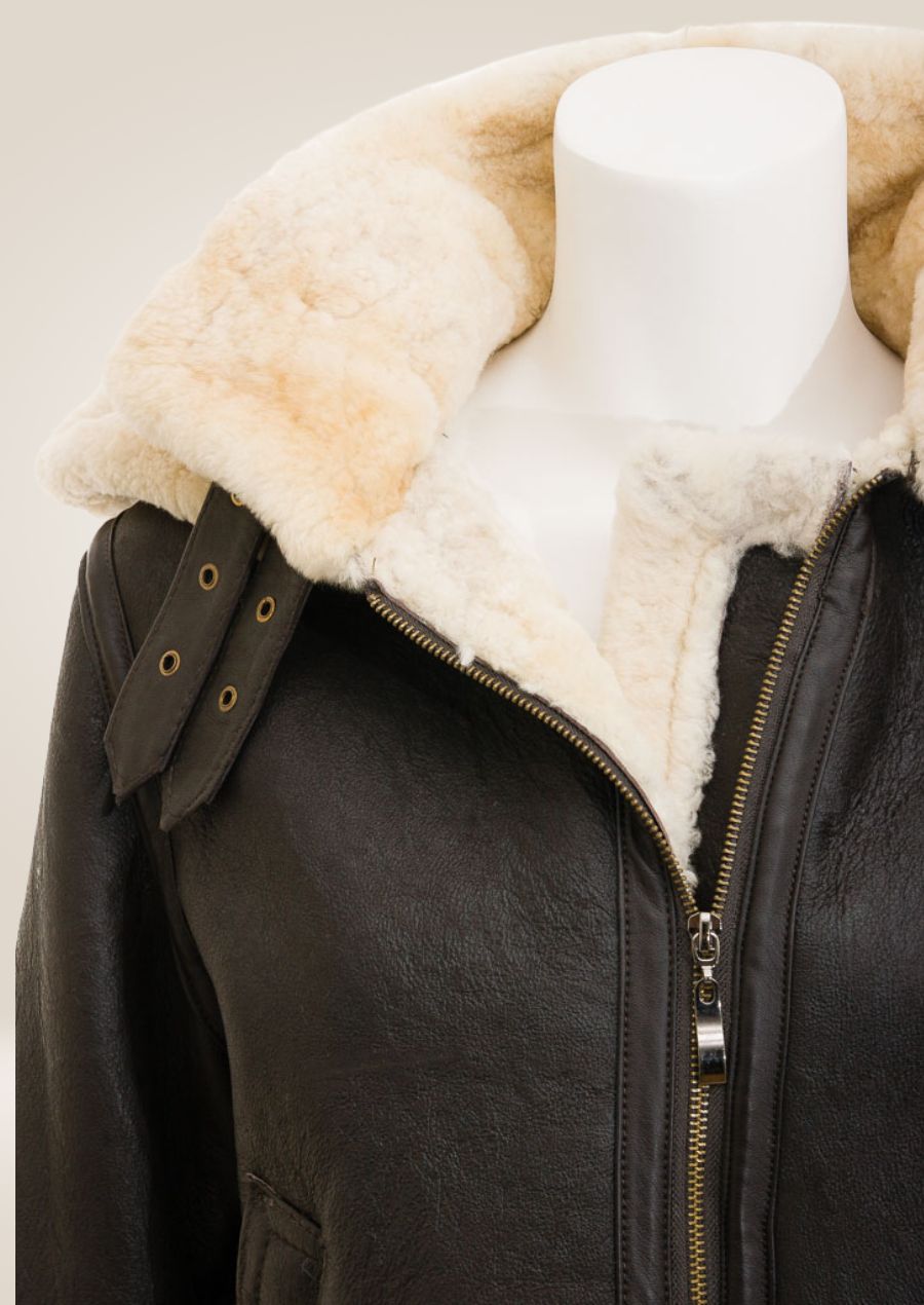 Classic Women's Brown Sheepskin Jacket