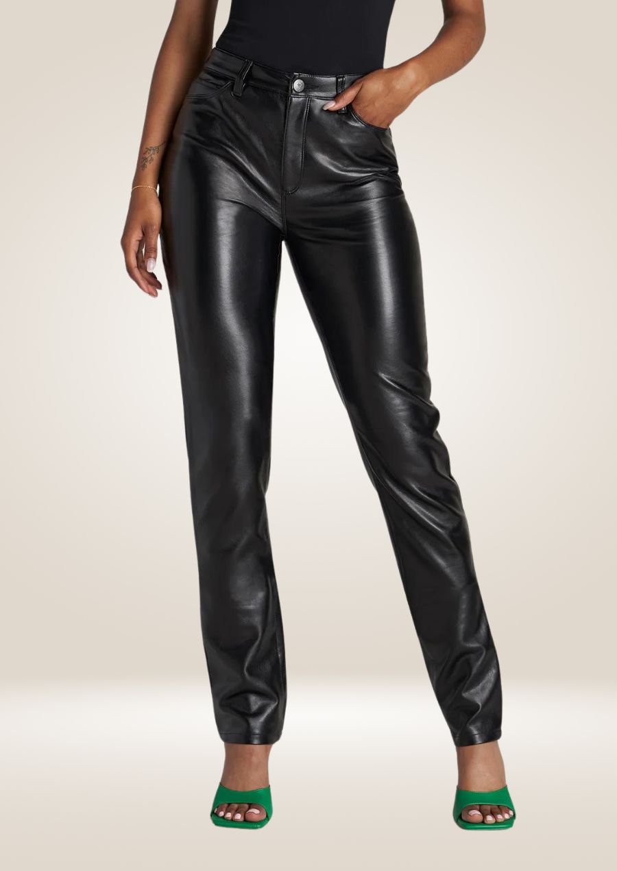 Women's Black Leather Pants