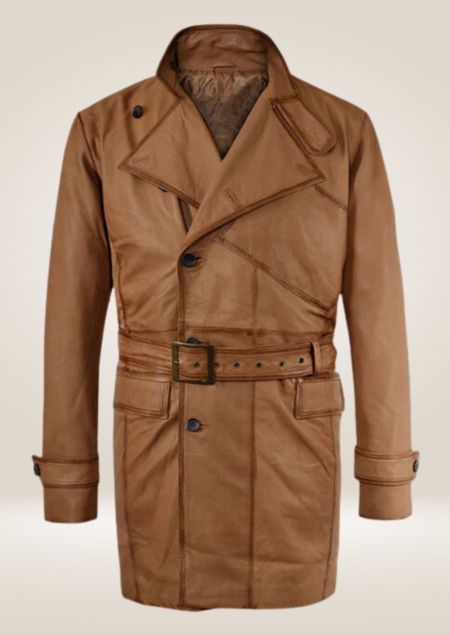 Manteau d'aviateur ciré Royal Tan - Style aviateur classique