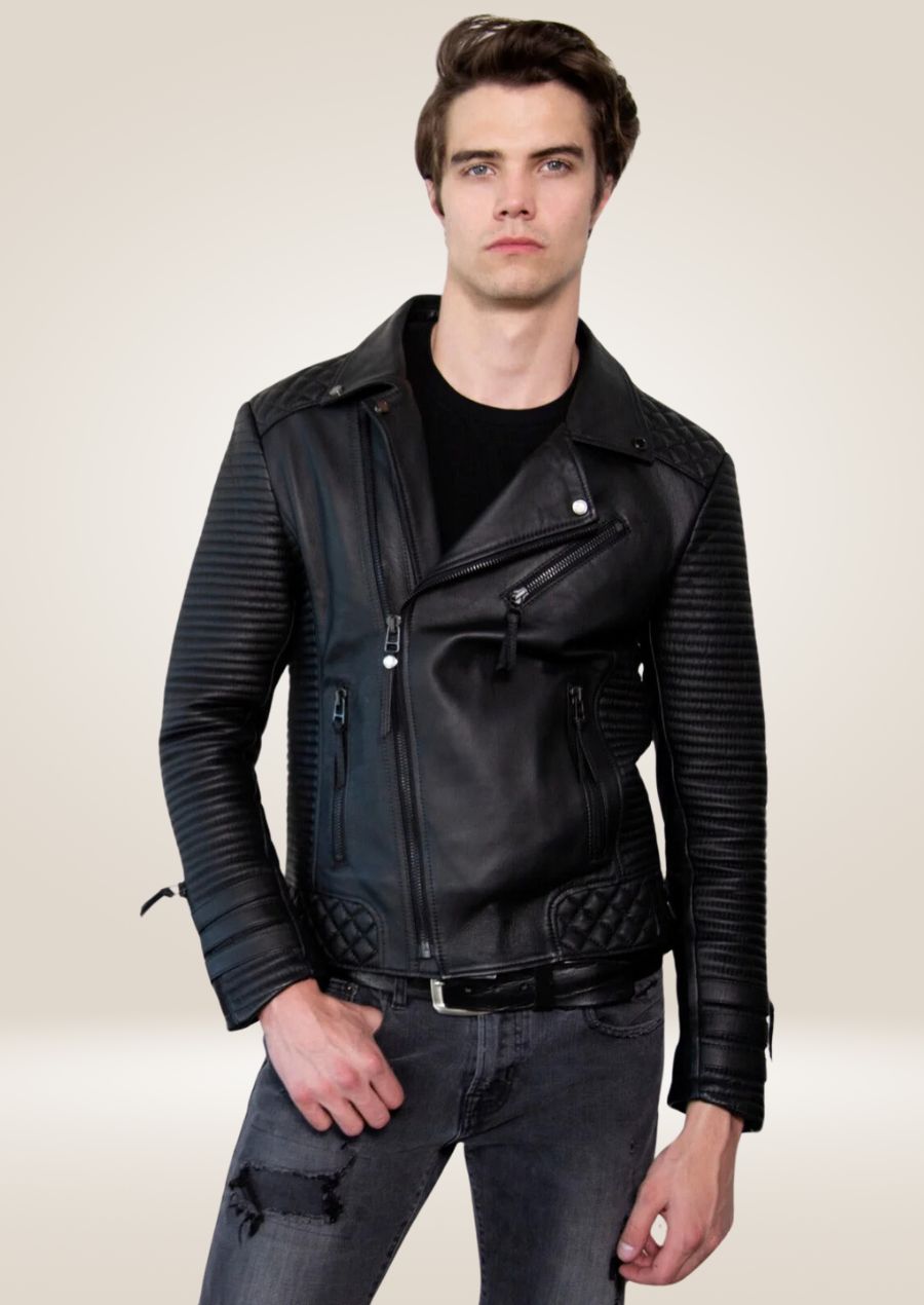 Veste Perfecto en cuir noir intemporelle